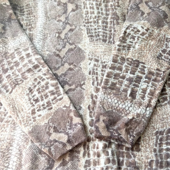Vintage Claudia D Snakeskin Pattern  Lambswool Blend Soft Sweatwer - Picture 8 of 12